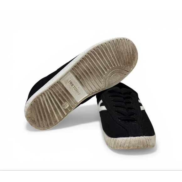 TRETORN WOMEN NYLITE PLUS CANVAS SNEAKER CLASSIC SHOES SZ 7 BLACK/WHITE - Picture 8 of 11